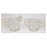 EAPG Hobstar Cream & Sugar Set