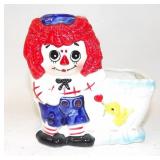 Vintage Raggedy Andy Baby Crib Planter
