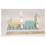 Nursery Safari Animals Wood Book Ends