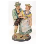 Vintage German Ceramic Romantic Couple Figurine