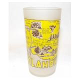 Oklahoma Vintage Frosted Souvenir State Glass