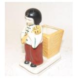 Occupied Japan Figural Girl Succulent Planter