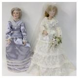 Danbury Mint Wedding Day Bride & Mother Dolls