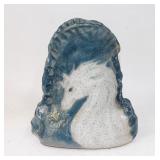 Rainbolt Pottery Studio Crimped White Horse Vase