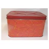 Mid Century Nesco Salmon Geometric Bread Box