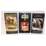 Lord of the Rings, Star Wars, Apollo 13 VHS Tapes