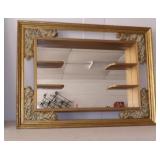 Mid Century Mirrored Shadow Box Wall Shelf