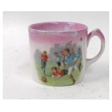 Antique Lustreware Child's Cup Sports Theme