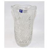 Vintage Lead Crystal Pinwheel Starburst Vase