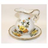 Norleans Floral Pitcher & Bowl Set