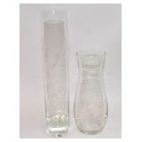 2 Etched Princess House Vases