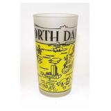 North Dakota Vintage Frosted Souvenir Glass