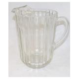 Vintage Glass Water Pitcher with Ice Lip