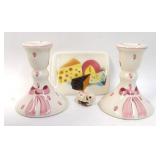 Rio Hondo Snail, Mexico Candleholders, Dish