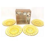 Anchor Hocking Amber Glass Bicentennial Plates