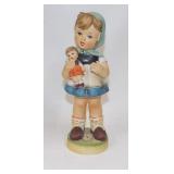 Large Vintage Hummel Like Girl with Doll Figurine