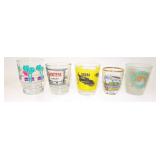 Group of Souvenir Shot Glasses