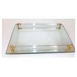 Art Deco Style Mirrored Glass Dresser Tray