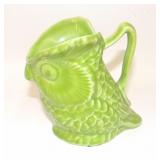 Vintage MCM Mottahedeh Green Owl Pitcher