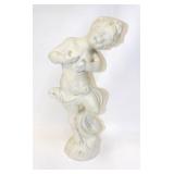 Large Ceramic Greenware Putti Statue