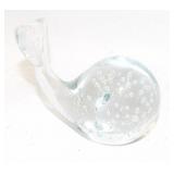 Art Glass Whale Paperweight