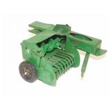Vintage Pressed Metal Green Toy Hay Baler