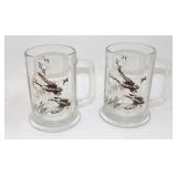1982 Avon Flying Geese Glass Steins Mugs