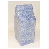 Blue Spongeware Lidded Jar Ethan Allen Italy