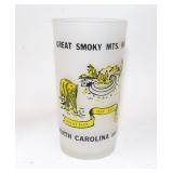 Great Smoky Mts. Vintage Frosted Souvenir Glass