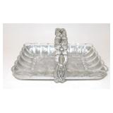 Hammered Aluminum Dish w/ Glass Insert