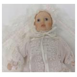 1990 Danbury Mint 6.5' Porcelain Christening Doll