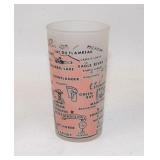 Wisconsin Vintage Frosted Souvenir State Glass