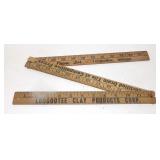 Loogootee Clay Products Folding Ruler