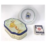 Humorous Ashtray, Playing Cars, Tin