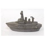 Navy Warship Lead Metal Paperweight