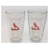 MLB St Louis Cardinals Set 2 Glasses