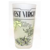 West Virginia Frosted State Souvenir Glass