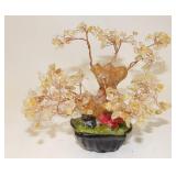 Vintage Wire & Crystal Miniature Bonsai Tree
