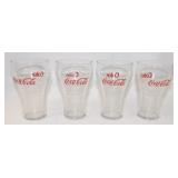 Set of 4 Coca-Cola Soda Fountain Glasses