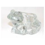Indiana Glass Crystal Frog Votive Holder