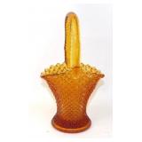 Westmoreland Amber Sunset Glass Basket