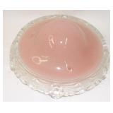 Vintage Pink Glass Ceiling Light Fixture