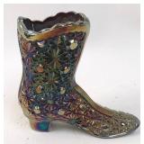 Fenton Amethyst Carnival Glass Daisy Button Boot