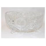 Crystal Roses Footed Fruit Centerpiece Bowl