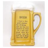 Artmark Humorous Beer Poem Figural Ashtray