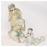 Two Standard Poodle Dog Figurines Kenmar