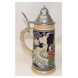 German Lidded Stein - Trink Und Sing