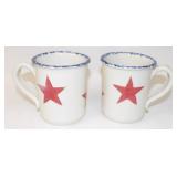 Three Rivers Pottery Patriotic Coffee Mugs