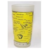 Iowa Frosted State Souvenir Glass