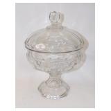 Antique Large Flint Glass Lidded Compote